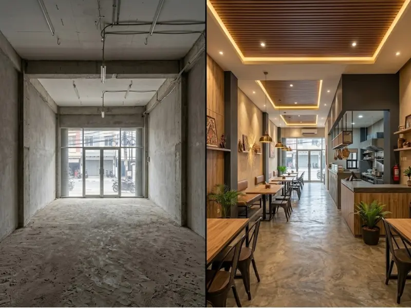 Fit-Out Interior Ruko dan Resto Cafe Komersial - PT KMP